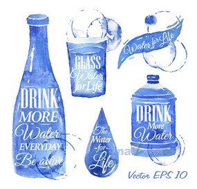 水元素矢量设计素材